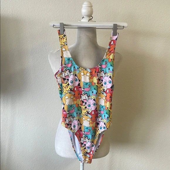 Colorful Pokemon One-Piece Swimsuit Bodysuit Medium - Picture 4 of 9